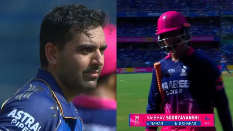 Deepak Chahar hilariously avoids ‘invisible chit’ celebration after dismissing Vaibhav Sooryavanshi